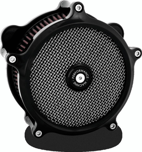 Performance Machine 0206-2151-B Performance Machine Air Cleaner Slim - Black Ano