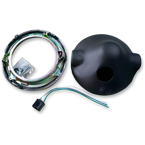 Emgo #66-65010 - 7" Side Mount Headlamp Shell - Black