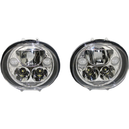 Custom Dynamics #CDTB-575OV-C - LED Headlight - 5-3/4" - Chrome