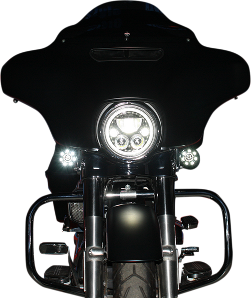 Custom Dynamics #CDTB-7-C - LED Headlight - 7" - Chrome - Each