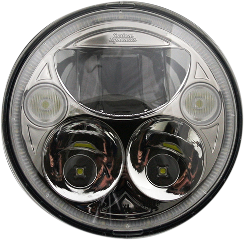 LED Headlight - 7" - Chrome - Each