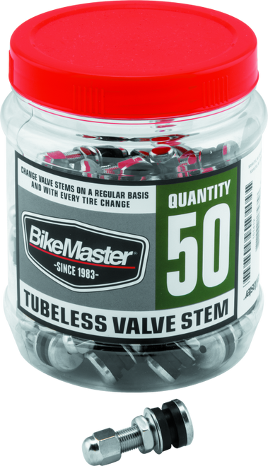 BikeMaster 151412 BikeMaster Valve Stem Chrome Tubeless Tub 50