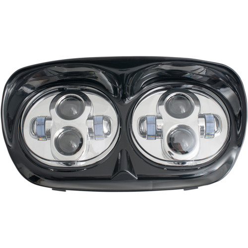 Rivco Products #LED-145C - Headlight Assembly - LED - Chrome - Road Glide