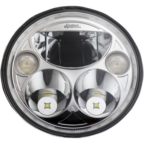 Custom Dynamics #CDTB-7-IF-C - 7" TruBEAM® Headlamp - Chrome - Chieftain