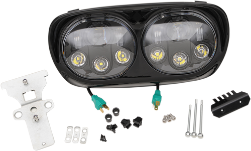 5.75" Headlight Assembly - 99-13 FLTR - Black