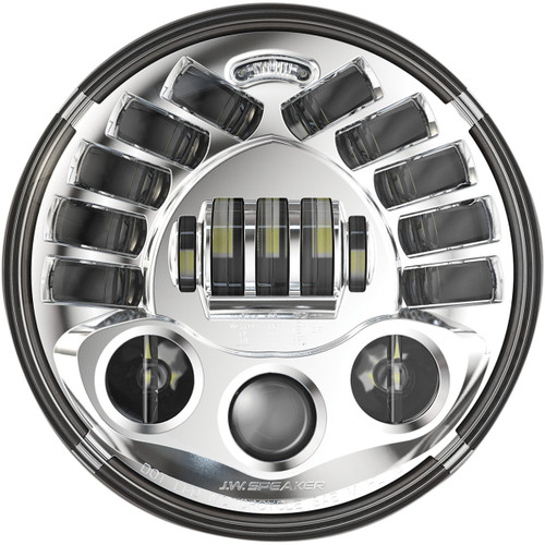J.W. Speaker #0555031 - Adaptive 2 LED Headlight - 7" - Chrome