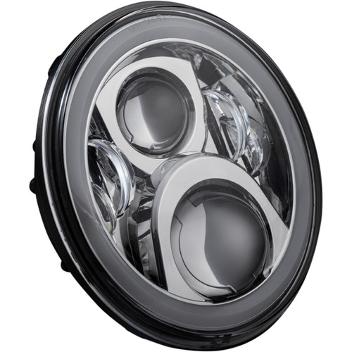 Custom Dynamics #CD-7-14-C - Headlamp - 7" - LED - Chrome