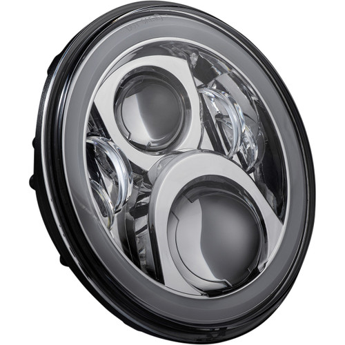 Custom Dynamics #PG-7-13-C - ProGLOW™ 7" Headlamp - with Mounting Ring - Chrome