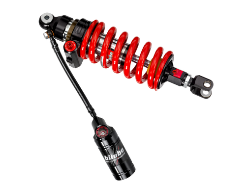 Bitubo Suspension H0150CLU31V2 Bitubo CLU3 Monoshock Adjustable: Hydraulic Spring Preload, Reb., Double Comp., Length, Red Spring