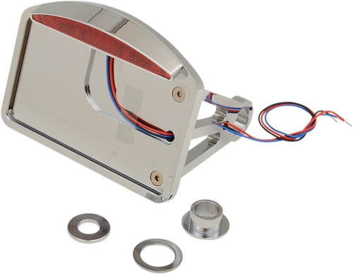 Side Mount Taillight/License Plate Mount - Flat Horizontal - Half-Moon