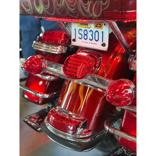 Custom Dynamics #PB-TL-LPW-R - Taillight - with Top License Plate Illumination Window - Red