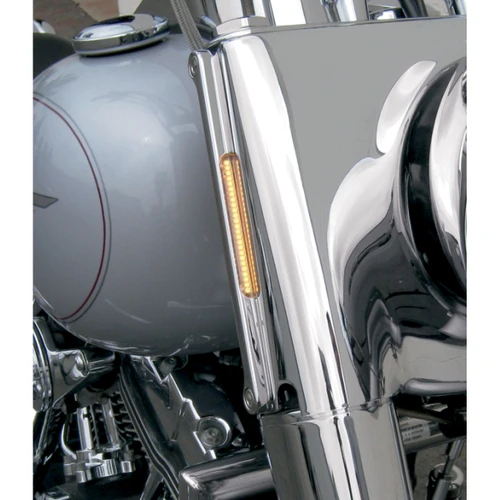 Alloy ART #FDH-1 - LED Front Signal Light - FLSTF - Chrome/Clear