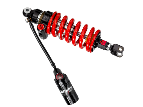 Bitubo Suspension T0025CLU31V2 Bitubo CLU3 Monoshock Adjustable: Hydraulic Spring Preload, Reb., Double Comp., Length, Red Spring