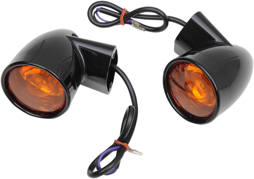 Rear Bullet Turn Signal Lights FLT - Black