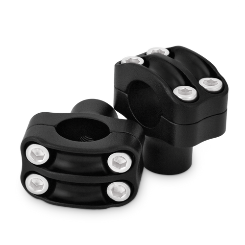 Burly Brand B12-8011TB Burly Brand Reaper Riser Clamp 1-1/2in Tall for 1in Bar, Set - Texture Black