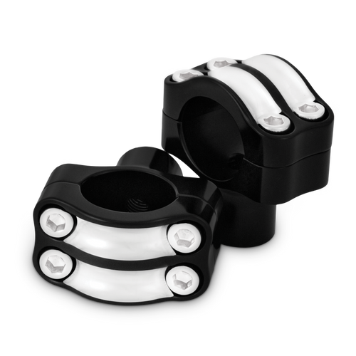 Burly Brand B12-8012BM Burly Brand Reaper Riser Clamp 1-1/2in Tall for 1-1/4in Bar, Set - Black Machined