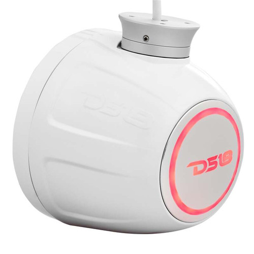 DS18 NXL-PS6W DS18 Marine And Psports Compact Towers Flat And Pole Mount 6.5in 100 Watts RMS RGB LED Lights White