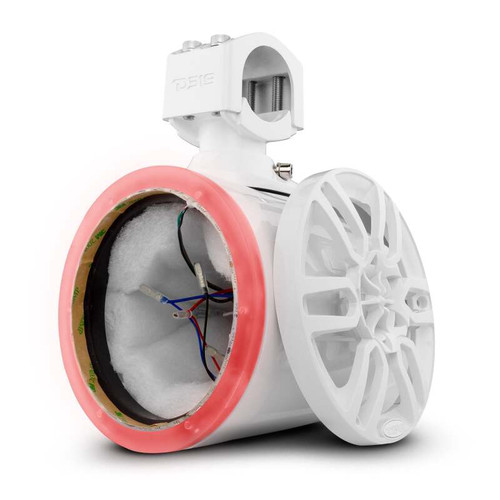 DS18 NXL-X6TP/WH.NS DS18 Marine And Psports Towers Speakers Not Included 6.5in RGB LED Lights White