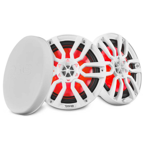 DS18 NXL-8 DS18 NXL Series Coaxial Marine Speaker w/ RGB Lights 8in 2-Way 125 Watts RMS 4 ohm White