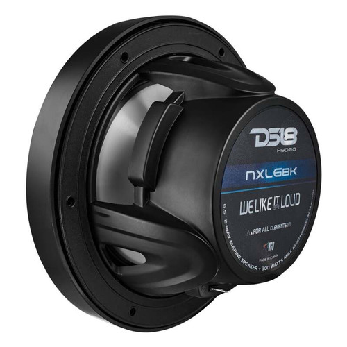 DS18 NXL-6/BK DS18 NXL Series Coaxial Marine Speakers w/ RGB Lights 6.5in 2-Way 100 Watts RMS 4 ohm Black