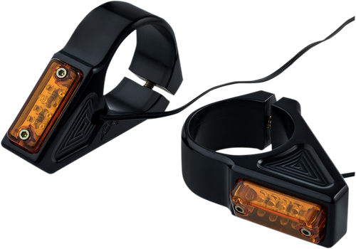 LED Turn Signals - 49 mm - Black