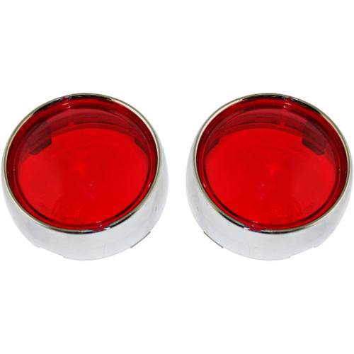 Custom Dynamics #PB-B-BEZ-CR - Bullet Signal Lenses - Chrome/Red