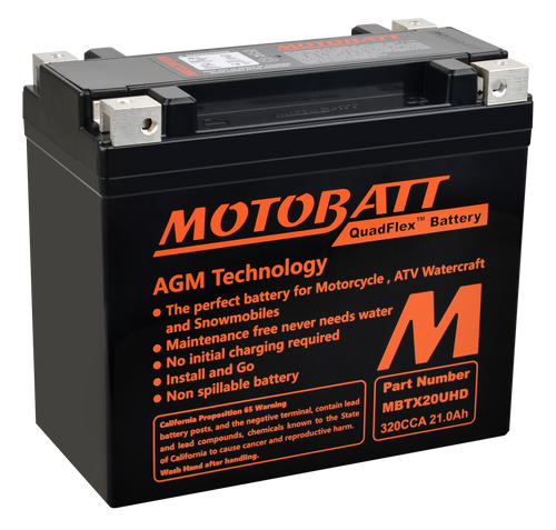 Motobatt #MBTX20UHD - Battery Mbtx20u(hd) Sealed Factory Activated