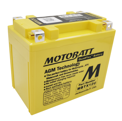 Motobatt #MBTX12U - Battery Mbtx12u Sealed Factory Activated