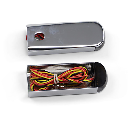 Alloy ART #SSL-BR-2C - Strut Light - LED - Smoke/Red Chrome FLHC