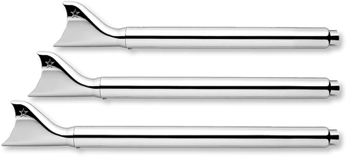 Freedom #HD00202 - Sharktail Duals Chrome 2.5"odx32" `97-06 Softail