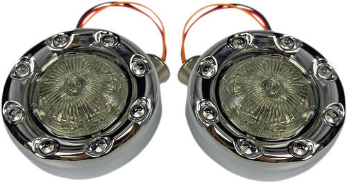 Bullet Turn Signal 1157 - Chrome - Smoke Lens