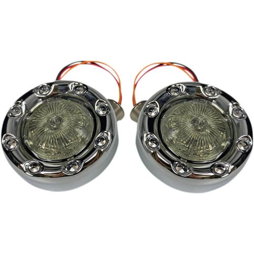 Custom Dynamics #PB-BR-AW-57-CS - Bullet Turn Signal 1157 - Chrome - Smoke Lens