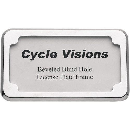 Cycle Visions #CV-4615 - Beveled License Plate Frame - Chrome