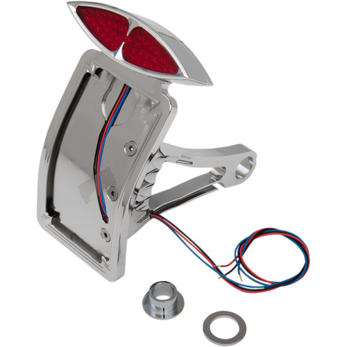 Drag Specialties - Taillight/License Plate Mount - Curved - Vertical