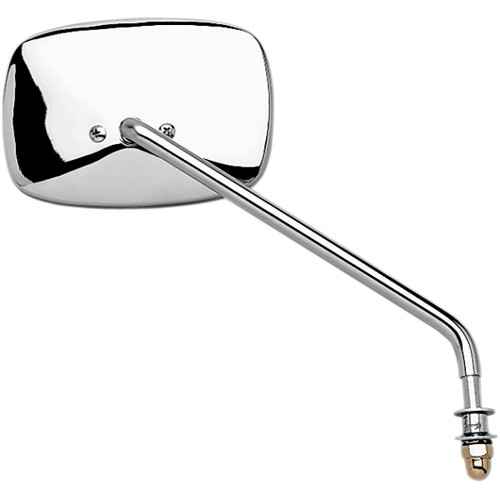 Emgo #20-21711 - Mirror - Side View - Plain Face/Rectangle - Long Stem - Right - Screw-In - Each