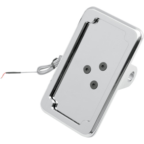 Cycle Visions #CV-4600L - Vertical License Plate Mount with Light - Chrome - '86-'07 FLST/FXST