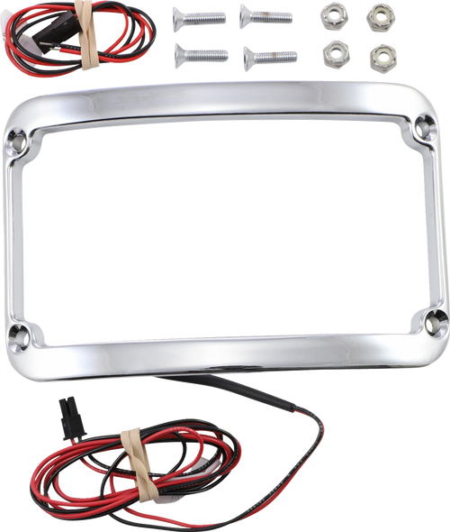 License Plate Frame - Lighted - Chrome