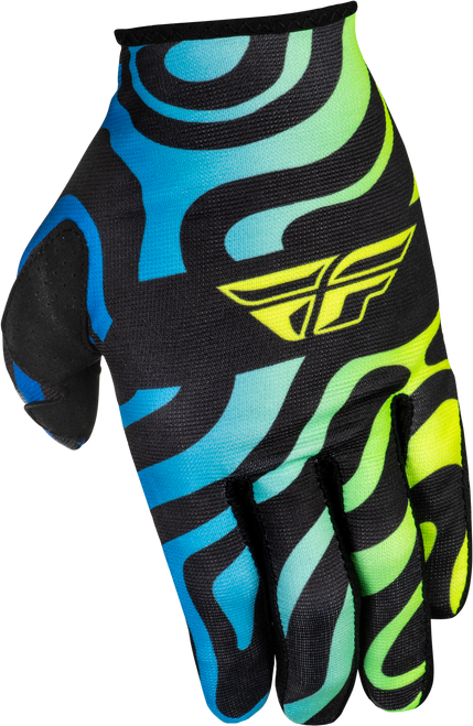 FLY Racing #378-7402X - Lite ZEN Gloves Black/Blue/Hi-vis 2X