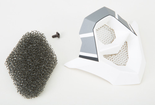Gmax #G086009 - Mouth Vent Step Matte Silver/White Mx-86