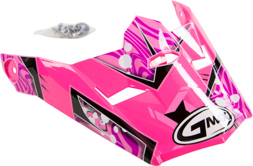 Gmax #G046862 - Visor W/Screws Hooper Mx-46y BLK/PNK/Purple Ys-yl