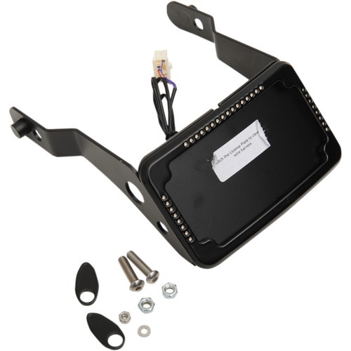 Cycle Visions #CV-4650B - LP Plate Frame & Mount with Signals - FXDB - Black