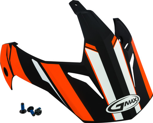 Gmax #G011085 - Visor W/Screws Vertical Gm-11 Black/Hi-vis Orange