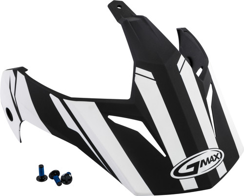 Gmax #G011087 - Visor Vertical Black/White W/Screws Gm-11