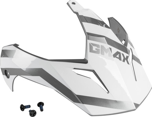 Gmax #G011104 - Visor W/Screws Trapper White/Silver Gm-11s
