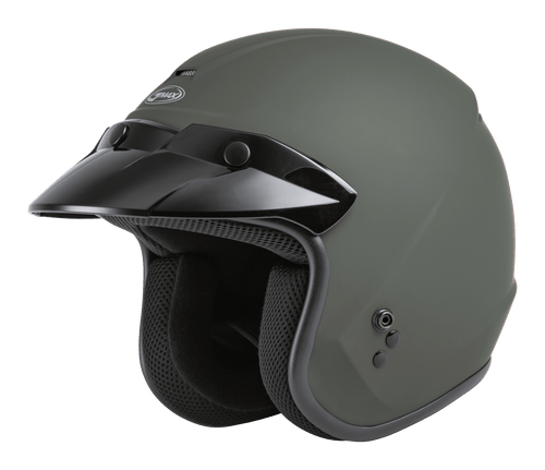 Gmax #G1020716 - Of-2 Open-face Helmet Matte Green LG