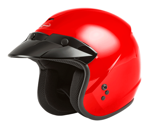 Gmax #G1020376 - Of-2 Open-face Helmet RED LG