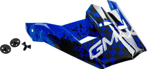 Gmax #G046912 - Visor W/Screws Anim8 Mx-46y Anim8 Blue/Silver/Black Ys-yl