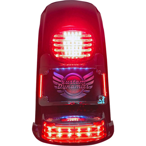 Custom Dynamics #TS-ELIM-06HW-B - Turn Signal Eliminator/Illuminated Tri-Frame - Gloss Black