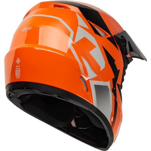 Gmax #D3464287 - Mx-46 Compound Helmet Orange/Black/Grey XL