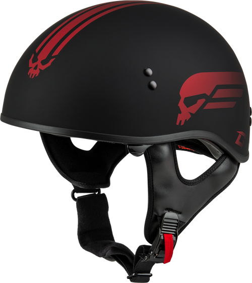 Gmax #H16511328 - Hh-65 Retribution Helmet Matte Black/RED 2X
